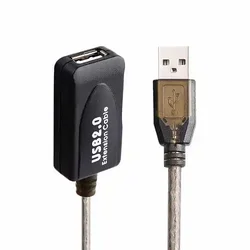 KETTZ USB kabl A - USB A M/F 2.0 produžni sa pojačivačem 5m sivi