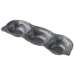 Skleda za omako TRIPLE POD, črna, keramika, MIJ