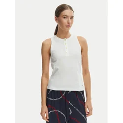 Tommy Hilfiger Top WW0WW49251 Écru Slim Fit