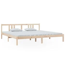 Vidaxl Posteljni okvir iz trdnega lesa 200x200 cm