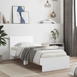 Krevetna konstrukcija s LED svjetlom Bijela 80 x 200 cm