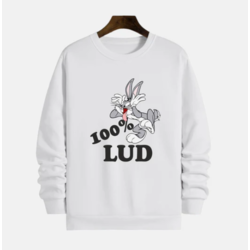 MAFIMI Muški duks 100% Lud, Beli