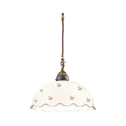 Kolarz 731.30.161 - Luster na sajli NONNA 1xE27/75W/230V, prečnika 30 cm, u obliku cveta, ružičasto zlato