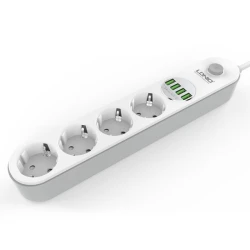 LDNIO Produžni kabal i punjač 4 utičnice i 4 USB SE4432