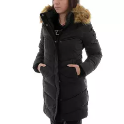 JAKNA WMS LONG JACKET WITH FUR EASTBOUND - EBW791-BLK-M