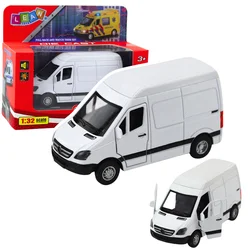 Dostavno vozilo, kovinsko, LEAN TOYS, 1:32, lučke, zvok, belo
