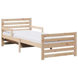 Vidaxl Okvir postelje z raztegljivim vzmetnico Rjava 80 x 200 cm