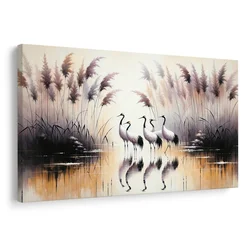 Slika žerjavi ob trstičju - 40x30