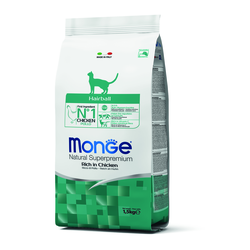 MONGE Suva hrana za mačke sa ukusom piletine adult hairball 1.5kg