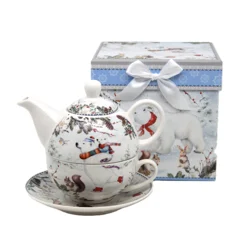 Božični set Tea for One Bears - darilni vrč