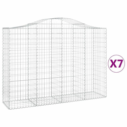 Lučne gabionske košare 7 kom 200x50x140/160cm pocinčano željezo