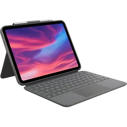 LOGITECH Combo Touch Detachable backlit keyboard case with trackpad and Smart Connector for iPad (10th gen) - Oxford Grey - UK