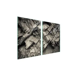 shumee Steklena zaščitna plošča za štedilnik 2x45x52 Skala