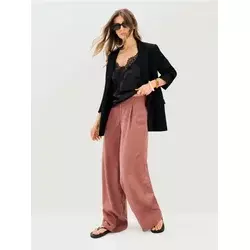 Sinsay - Široke pantalone sa mešavinom lana - oker