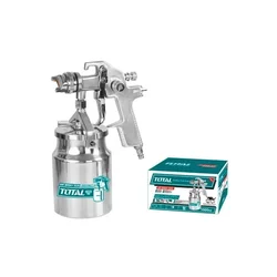 TOTAL Pištolj za farbanje, donja metalna posuda, dizna 1.5mm, 1L posuda