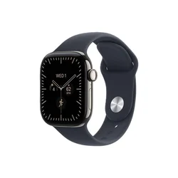APPLE Watch Series 12 GPS + Cellular 46mm Natural Titanium Case with Navy Blue Sport Band - M/L (MJGN4WF/A)