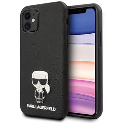 Karl Lagerfeld iPhone 11 Hardcase Black Saffiano Ikonik (KLHCN61IKFBMBK)