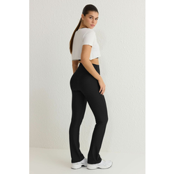 Trendyol Black Full Length Straight Cut Knitted Sports Tights