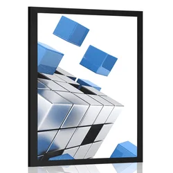 Plakat strateška kocka - 40x60 silver