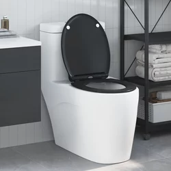 WC daska Crna 47 x 37,5 x 3,8 cm Duroplast