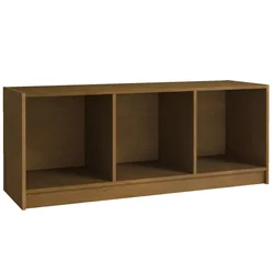 Vidaxl TV omarica medeno rjava 104x33x41 cm trdna borovina
