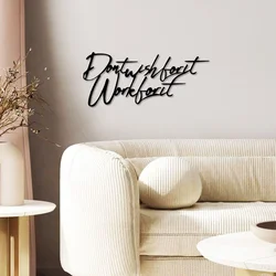 Wallity Zidna dekoracija Wish Work, 55 x 23 cm, Crna