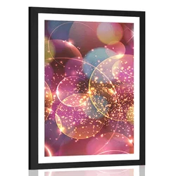 Plakat s paspartujem bleščeča abstrakcija - 20x30 no frame