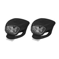 Svjetlo za bicikl LONGUS, set 2LED/2f + 2LED/2f + baterija, crno