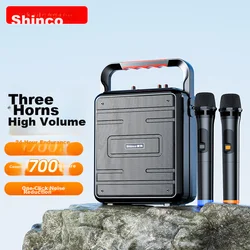 Shinco Bluetooth karaoke zvučnik sa 2 mikrofona D88, USB, Crni