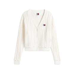 Tommy Jeans Pletena jopa bela