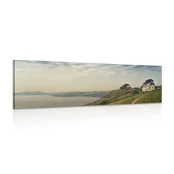 Slika hiša na pečini - 120x40