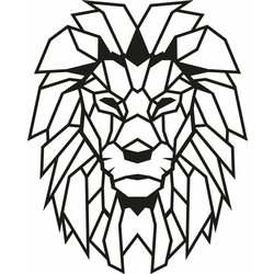 Wallity Zidna dekoracija Lion, 40x50 cm, 1.5 mm, Crna