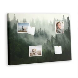 tulup.si Plošča iz plute Megleni gozd 100x70 cm Kovinski zatiči