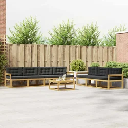 Set vanjskih sofa s jastukom 7 pcs Bijela i antracit
