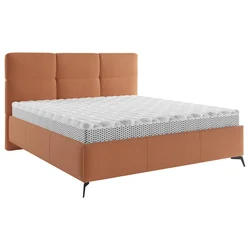 Carryhome OBLAZINJENA POSTELJA 180 cm x 200 cm , tekstil opečnato rjava