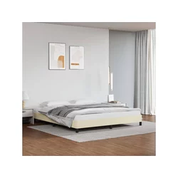 Okvir za krevet krem 160x200 cm od umjetne kože