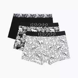 Cropp - Pakovanje od 3 para bokserica s printom - white