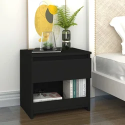Noćni ormarići 2 kom crni 40 x 30 x 39 cm konstruirano drvo