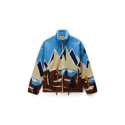 NAPAPIJRI Jopa iz flisa chamois/marine/azur/rjava