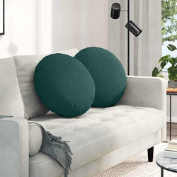 Jastučići za sjedenje 2 pcs Tamnozelena O50 x 19 cm tkanina
