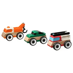 LILLABO Automobil, 3 kom., vatrogasno vozilo sportski automobil/kamion za vuču raznobojno