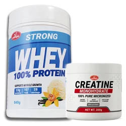 Olympic Strong 100% Whey Protein Vanila 840g + Olympic Creatine Monohydrate 300g