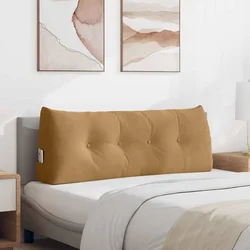 Jastuk za leđa Smeđa 120 x 24 x 50 cm Baršun
