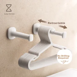 Lazy Corner Zidni stalak za vešalice, 2 komada, Beli