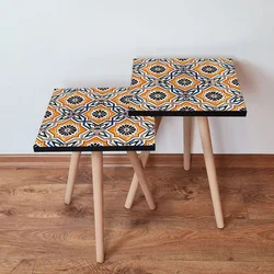 Hanah Home Set klub stočića 2Shp29, 2 komada, Šareni
