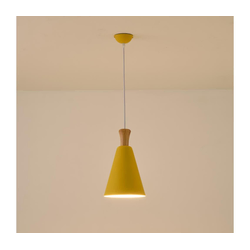 Luster na sajli SIMPLO 1xE27/15W/230V žute boje, prečnika 20 cm