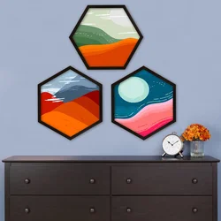 Wallity Uramljena slika 6GEN3418181, 35x35 cm, 3 dela