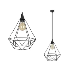 GH ČRNI VISEČI LAMP, MODERN LOFT LESTENEC