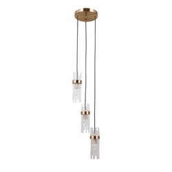 ITALUX PND-40760-3-HBR - Luster na sajli TARASO 3xE14/40W/230V zlatni