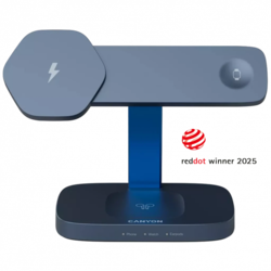 CANYON wireless charger HEXAGON WCS-310 3in1 DarkGrey/Blue